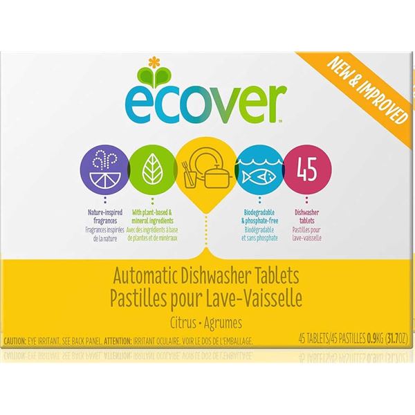 NEW ECOVER AUTOMATIC DISHWASHER TABLETS -CITRUS