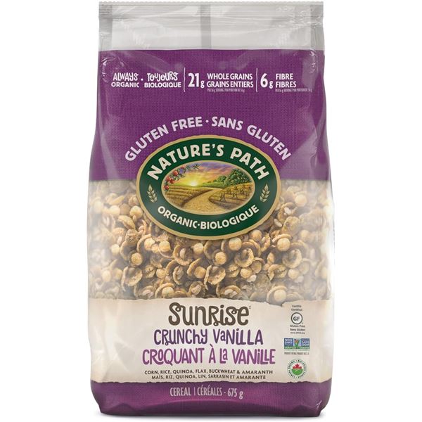 675G BAG OF NATURE'S PATH ORGANIC SUNRISE CRUNCHY