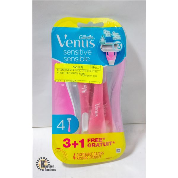 BRAND NEW 4 PACK OF GELLETTE VENUS SENSITIVE SKIN
