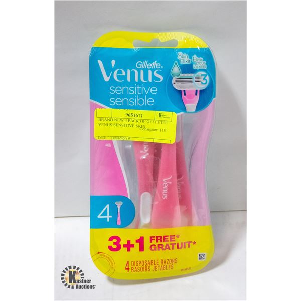 BRAND NEW 4 PACK OF GELLETTE VENUS SENSITIVE SKIN