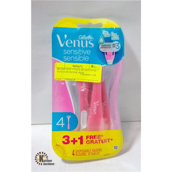 BRAND NEW 4 PACK OF GELLETTE VENUS SENSITIVE SKIN