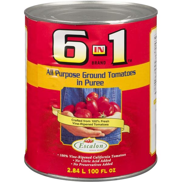 2.84L 6 IN 1 ALL PURPOSE GROUND TOMATOES IN PUREE
