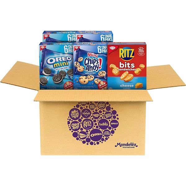 CASE OF 5 MINI CHRISTIE SNACKS - 2 PACKS OF OREO