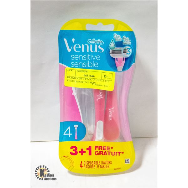BRAND NEW 4 PACK OF GELLETTE VENUS SENSITIVE SKIN