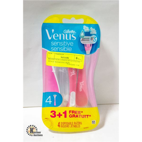 BRAND NEW 4 PACK OF GELLETTE VENUS SENSITIVE SKIN