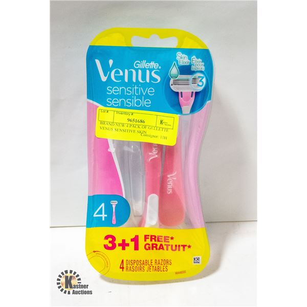 BRAND NEW 4 PACK OF GELLETTE VENUS SENSITIVE SKIN