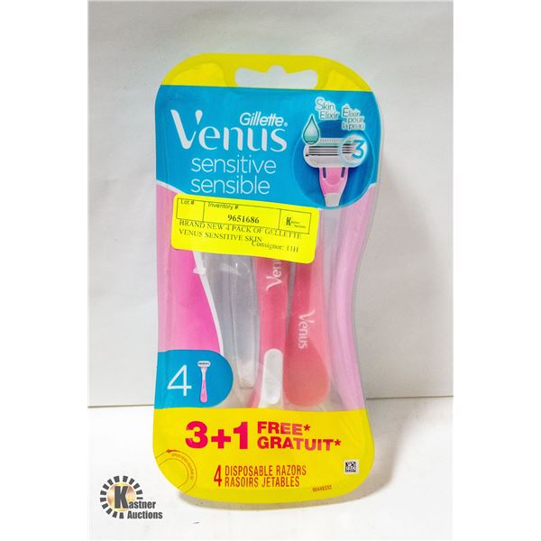 BRAND NEW 4 PACK OF GELLETTE VENUS SENSITIVE SKIN