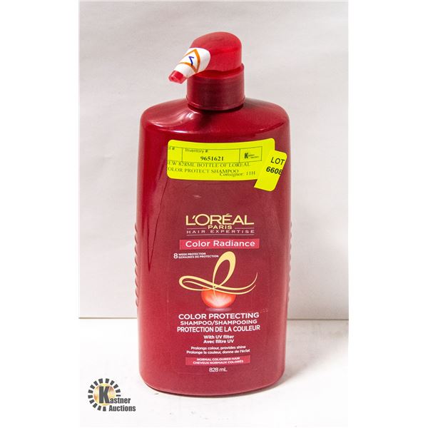 NEW 828ML BOTTLE OF LOREAL COLOR PROTECT SHAMPOO