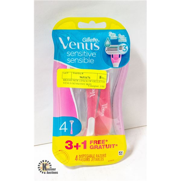 BRAND NEW 4 PACK OF GELLETTE VENUS SENSITIVE SKIN