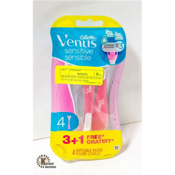 BRAND NEW 4 PACK OF GELLETTE VENUS SENSITIVE SKIN