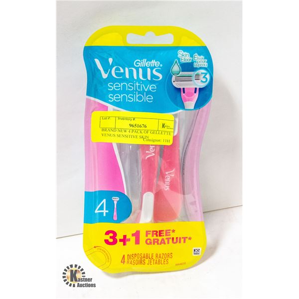 BRAND NEW 4 PACK OF GELLETTE VENUS SENSITIVE SKIN