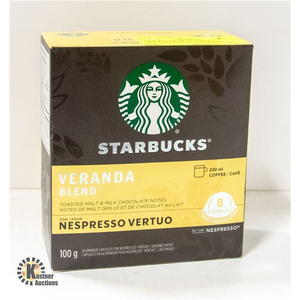 NEW 8 PACK OF STARBUCKS VERANDA BLEND NESPRESSO