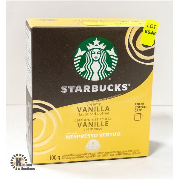 NEW 8 PACK OF STARBUCKS CREAMY VANILLA NESPRESSO