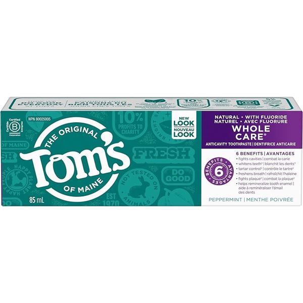 NEW 3 PACK OF TOM'S OF MAINE WHOLE CARE TOOTHPASTE