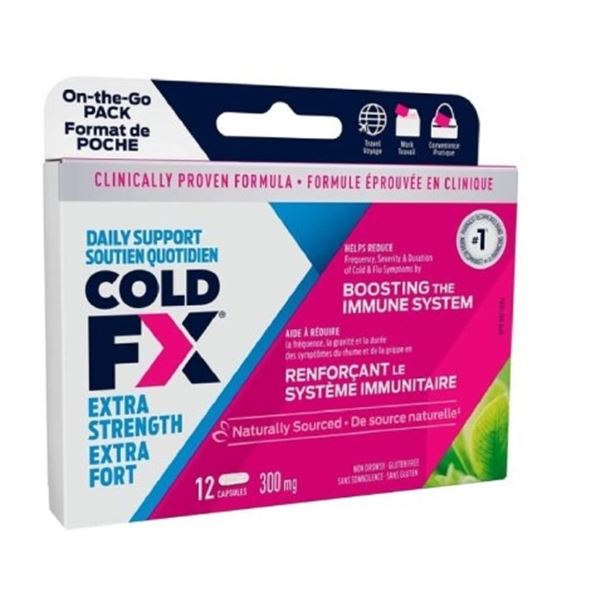 12 CAPSULES 300MG BOTTLE OF COLD FX EXTRA STRENGTH