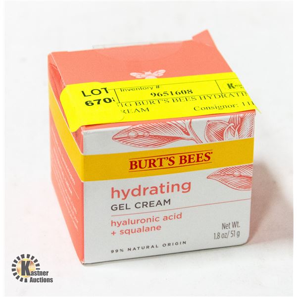 NEW 51G BURT'S BEES HYDRATING GEL CREAM