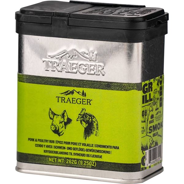 NEW 262G BOTTLE OF TRAEGER PORK + POULTRY RUB