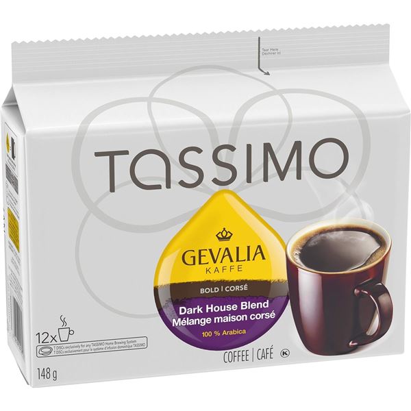 NEW 12 PACK OF TASSIMO GEVALIA BOLD COFFEE DISCS