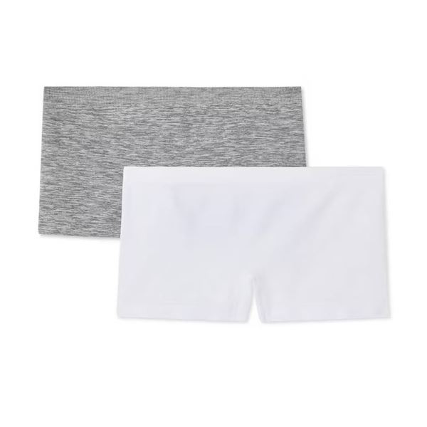 2 NEW PAIRS NO BOUNDARIES SHORTIES SIZE SM WHT/GRY