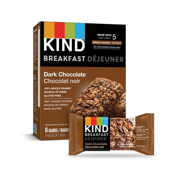 NEW 200G KIND BREAKFEST DARK CHOCOLATE BARS