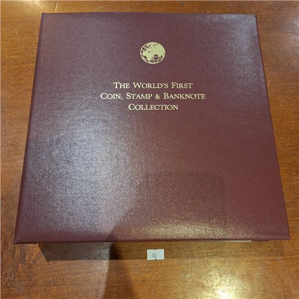 Collection of Coins, Stamps, and Banknotes from Around the World