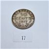 Image 1 : 1917 Newfoundland Fifty Cent Coin 5.83g 92.5% Silver