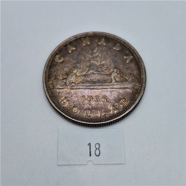 1935 Canadian Silver Dollar 23.3g 80% Silver