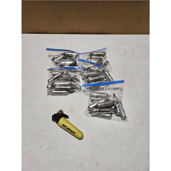 50 Powerlet CO2 Cartridges with Inflator Tool