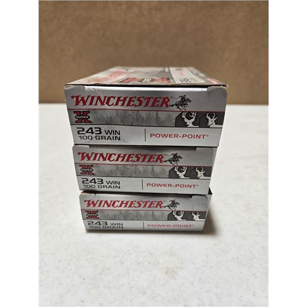 Three Boxes of 243 Win Ammo