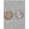 Image 1 : Two Silver Coins; One India; One Philippines