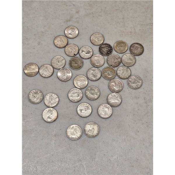 32x pre 1966 Silver dimes ($3.20)