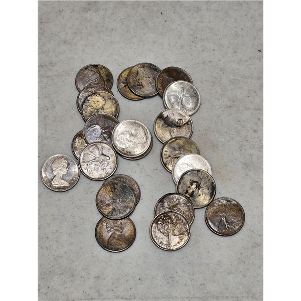 $5.75 Silver 1968 Canadian quarters