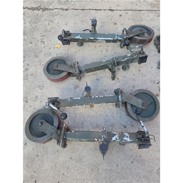 Four military screw jacks