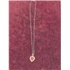 Image 1 : Sterling silver heart pendant w/ chain
