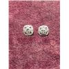 Image 1 : Sterling silver and marquisite stud earrings