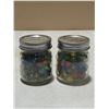 Image 1 : Two pint jars of marbles