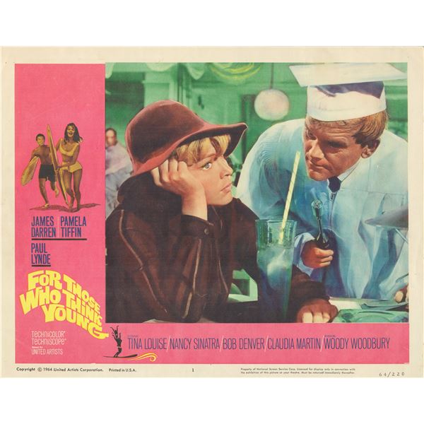 For Those Who Think Young 1964 original vintage lobby card