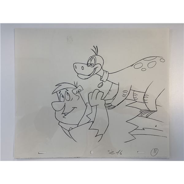 The Flintstones original hand drawn artwork for cartoon