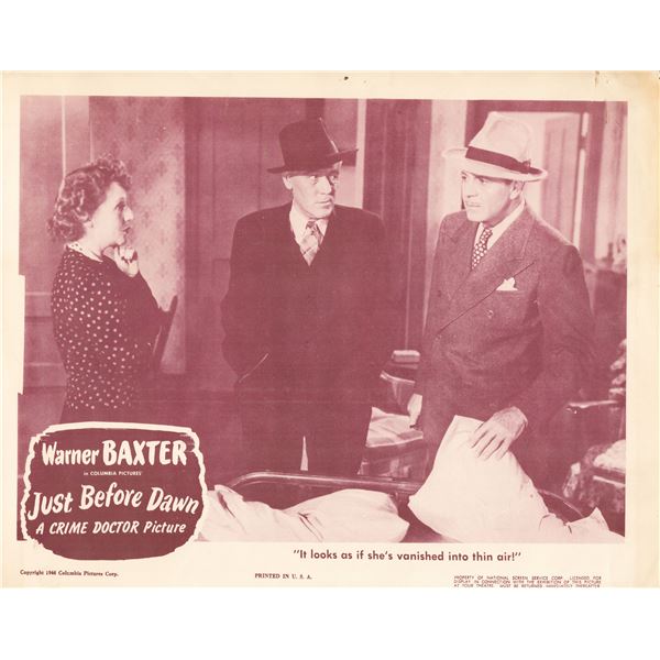 Just Before Dawn 1946 original vintage lobby card