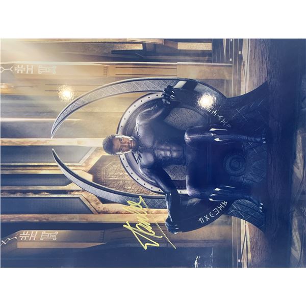 Chadwick Boseman Black Panther signed photo. GFA Authenticated