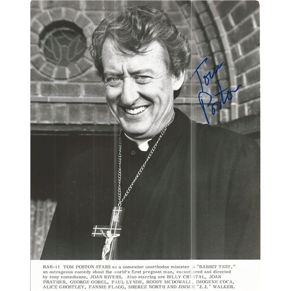 Rabbit Test Tom Poston signed photo
