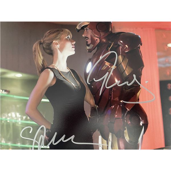 Iron Man Robert Downey Jr. and Gwyneth Paltrow signed photo