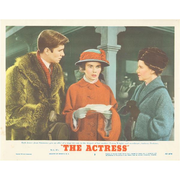 The Actress 1953 original vintage lobby card