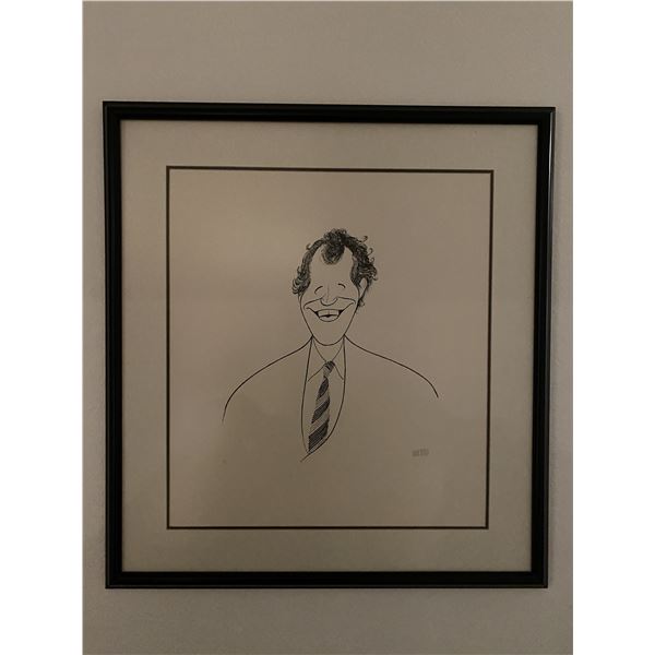 Al Hirschfeld signed David Letterman numbered litho