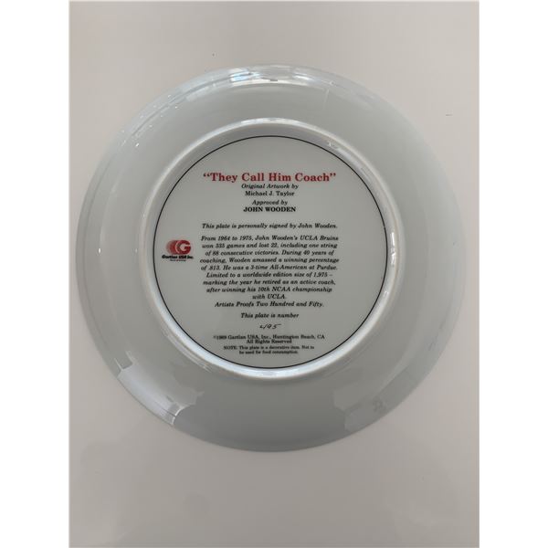 John Wooden commemorative plate