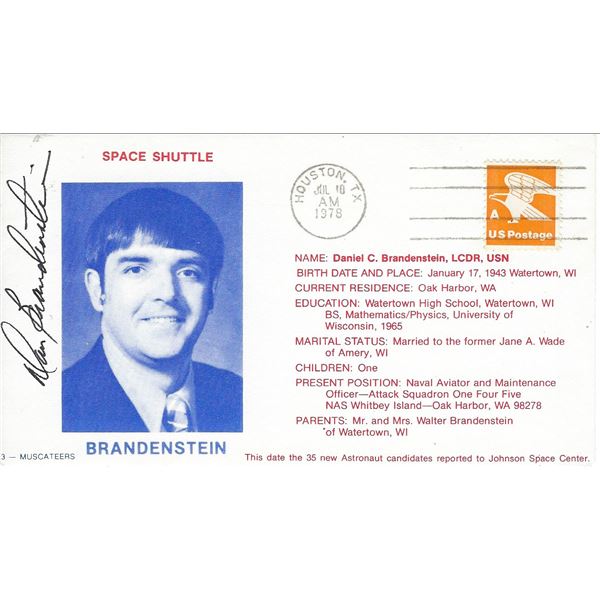 Daniel Brandenstein signed 1978 Space Shuttle commemorative First Day Cover