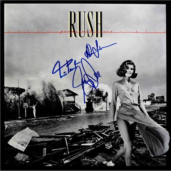 Rush signed Permanent Waves album