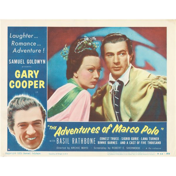 The Adventures of Marco Polo  1954 original vintage lobby card