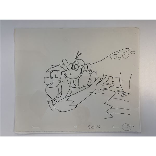 The Flintstones original hand drawn artwork for cartoon