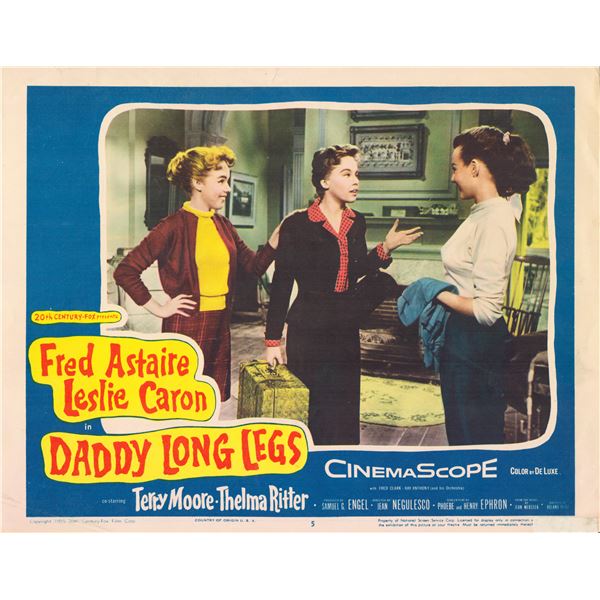 Daddy Long Legs 1955 original vintage lobby card